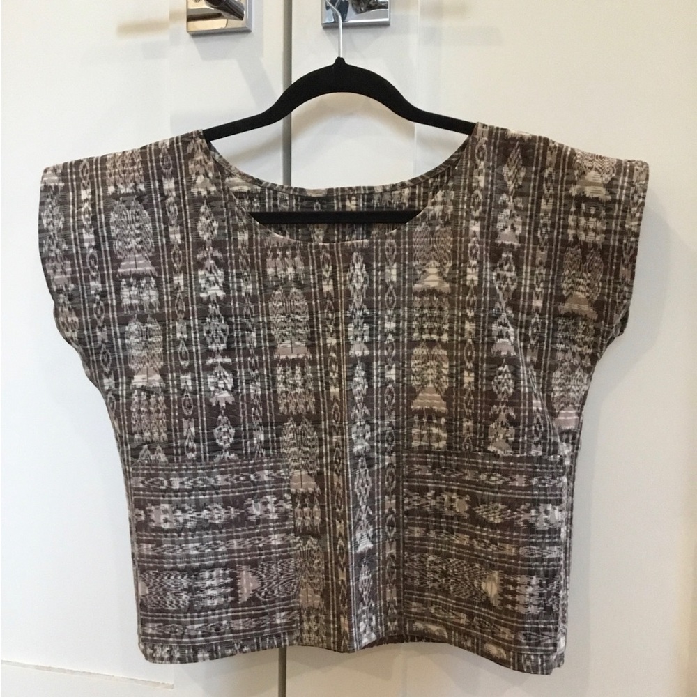 Guatemala handwoven cotton top, S